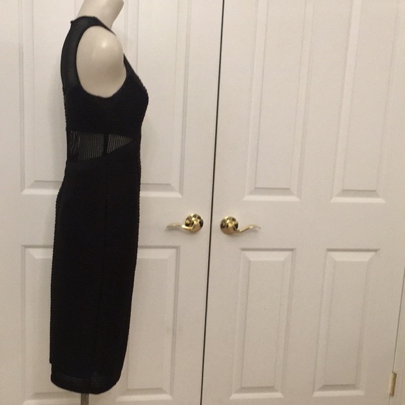 Black Guess cutout midi cocktail dress - Picture 3 of 6